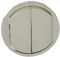 Лицевая панель Legrand Celiane для 2-кл. выключателя титан картинка